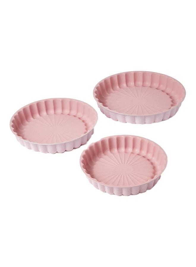 ديسيني طقم صواني كيك من الجرانيت مكون من 3 قطع وردي Round Pan 1 (24), Round Pan 2 (28), Round Pan 3 (32)سم - Image 1