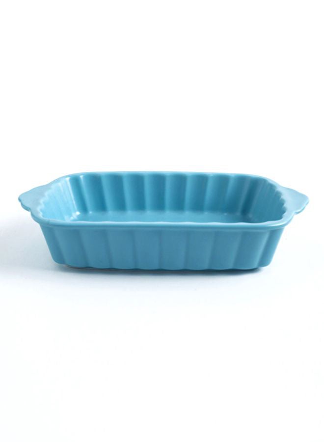 Sharpdo Chrysanthemum Ceramic Oven Dish With Handle Blue 10inch  - Image 4