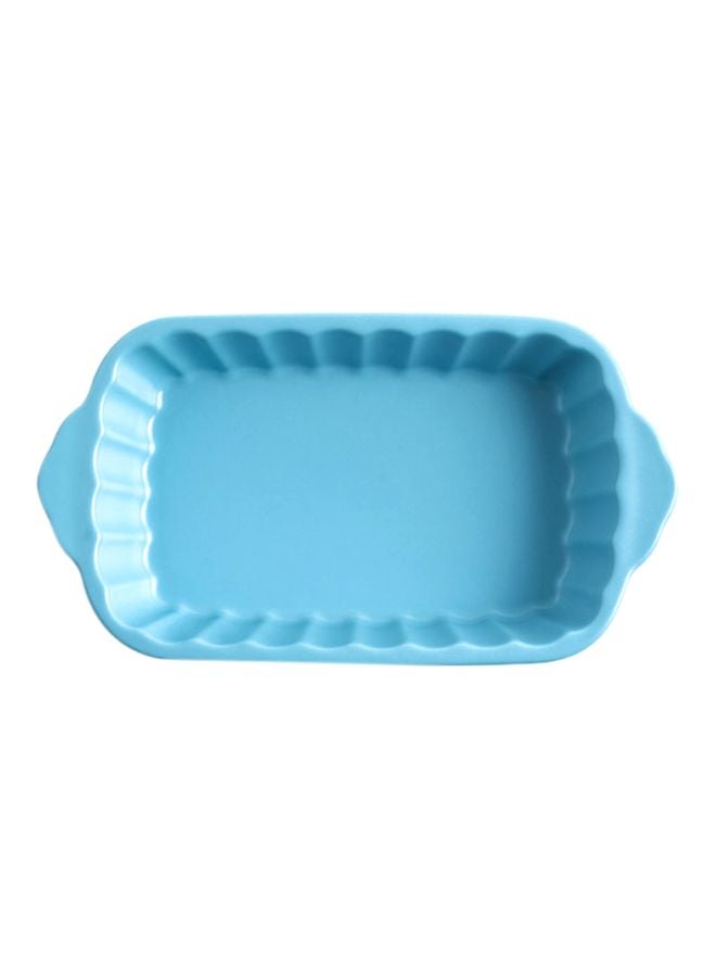 Sharpdo Chrysanthemum Ceramic Oven Dish With Handle Blue 10inch  - Image 1
