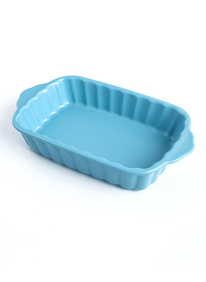 Sharpdo Chrysanthemum Ceramic Oven Dish With Handle Blue 10inch  - Image 2