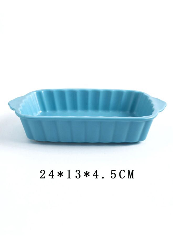Sharpdo Chrysanthemum Ceramic Oven Dish With Handle Blue 10inch  - Image 3
