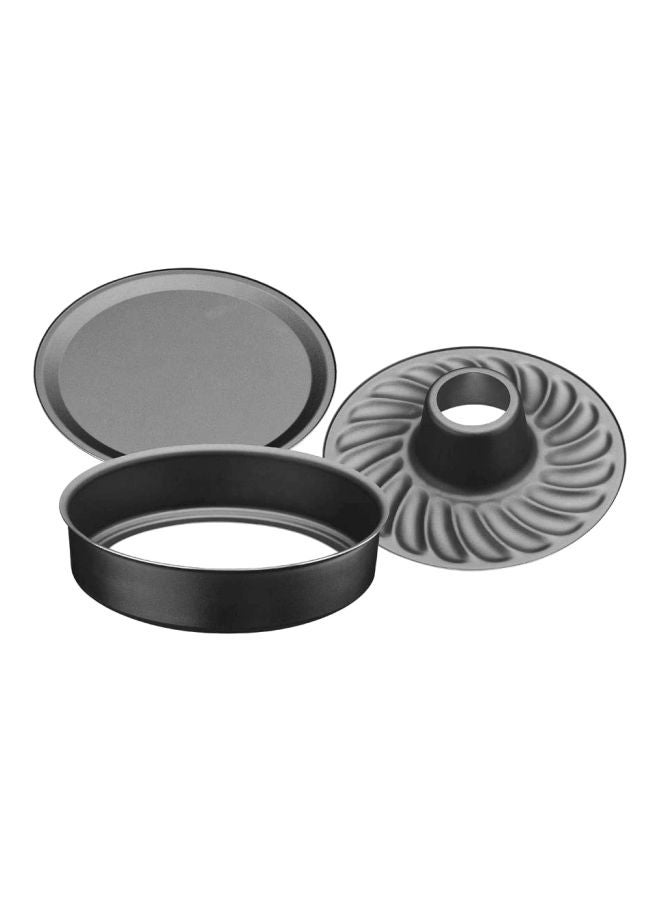 TRAMONTINA Tramontina Brasil 26cm Graphite Aluminum Cake Pan with Removable Bottom and Starflon Max PFOA Free Nonstick Coating Decorated 26cm  - Image 1