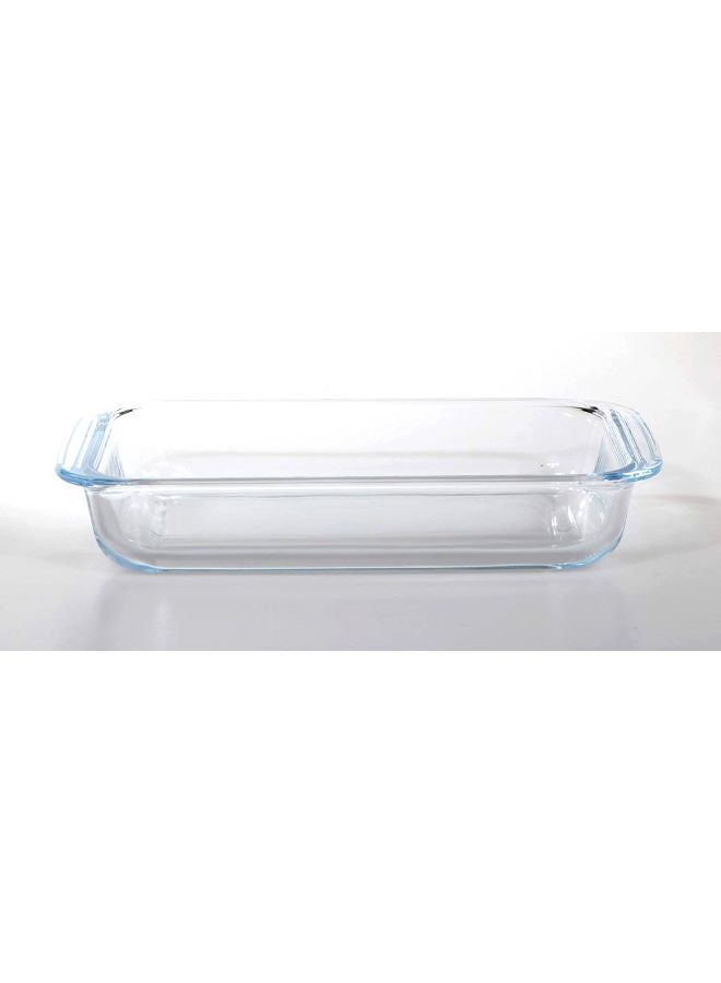 3-Piece Borosilicate Rectangular Glass Baking Tray Set Clear Baking Tray 1, Baking Tray 2.2, Baking Tray 3Liters 
