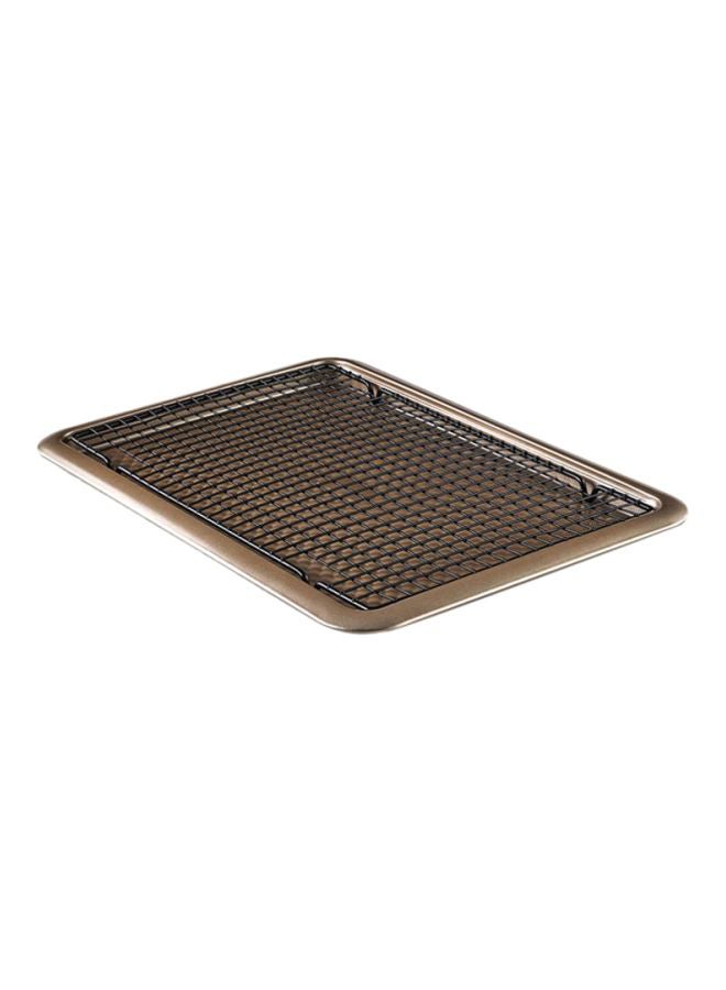 بينجوين ورقة كوكي مع برويلر ذهبي/ أسود Cookie Sheet 46.5x32.8x2, Rack 41x25x1.5سم - Image 1