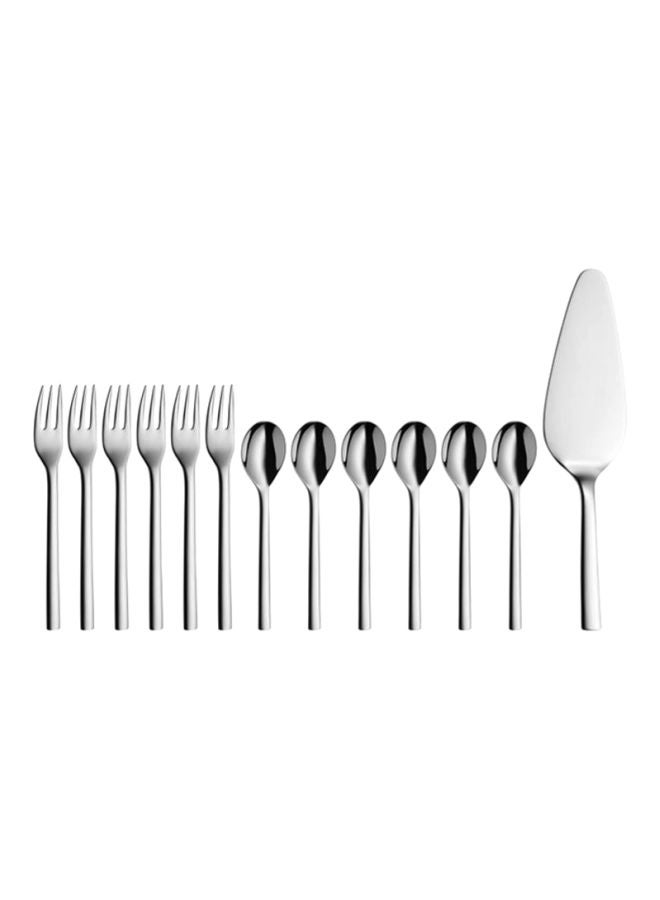 WMF 13-Piece Nuova Cake Set Silver