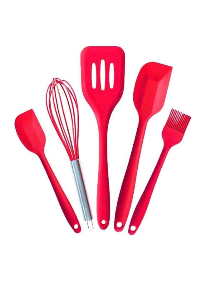 Beauenty 5-Piece Silicone Baking Utensil Set Red - Image 1