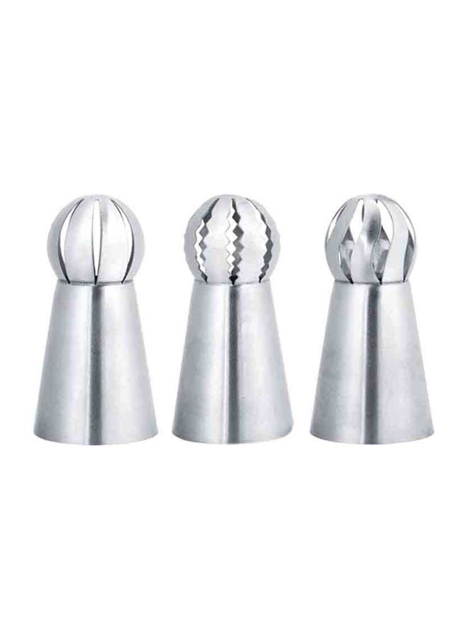 Beauenty 3-Piece Stainless Steel Sphere Nozzles Set Silver - Image 1