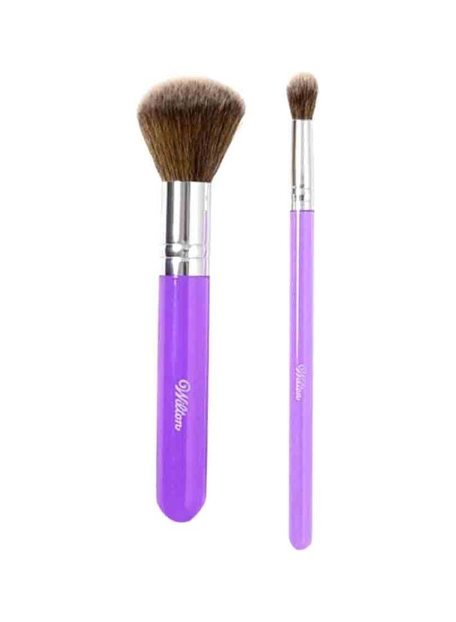 Wilton 2-Piece Multi-Purpose Cake Decorating Dusting Brush Set Purple/Silver/Brown - Image 1
