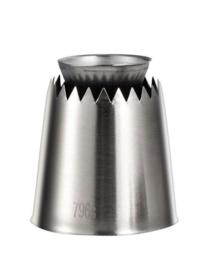 بيوينتي قمع مع أنبوب لتزيين الكيك فضي 5سم - Image 1