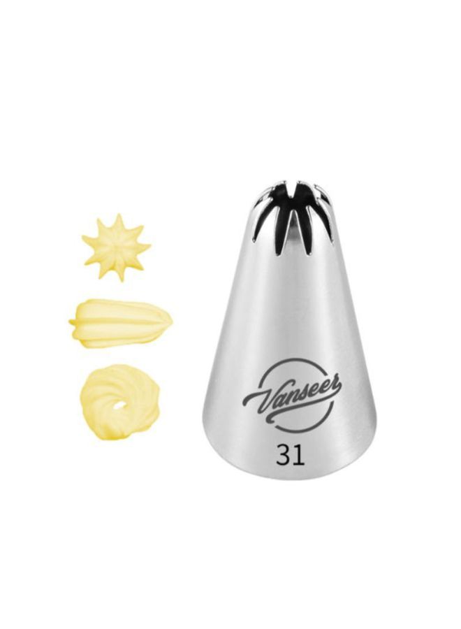Beauenty Cake Decorating Piping Nozzle Silver 5cm - Image 2