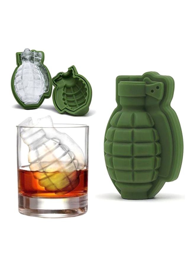 بيوينتي قالب مكعبات الثلج على شكل قنبلة يدوية ثلاثية الأبعاد أخضر 9x6x6سم - Image 2