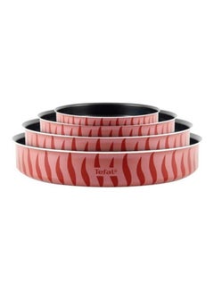 Tefal Les Specilistes 4 Piece Round Oven Dishes Kebbeh Set,  Aluminum Non-Stick Red/Black 28cm  - Image 2