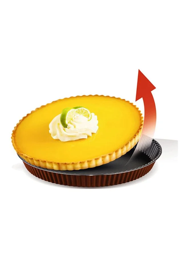 تيفال Perfectbake Fluted Tart Mold, Aluminum Non-Stick Dark Grey 24cm