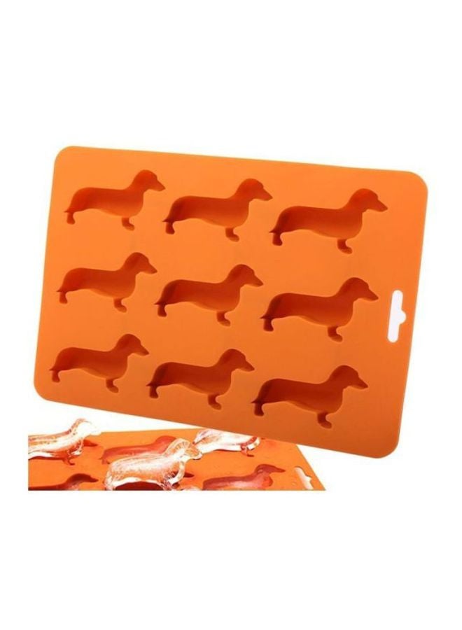 Beauenty 9 Cavity Dachshund Puppy Shaped Ice Mould Orange 22x16cm - Image 4