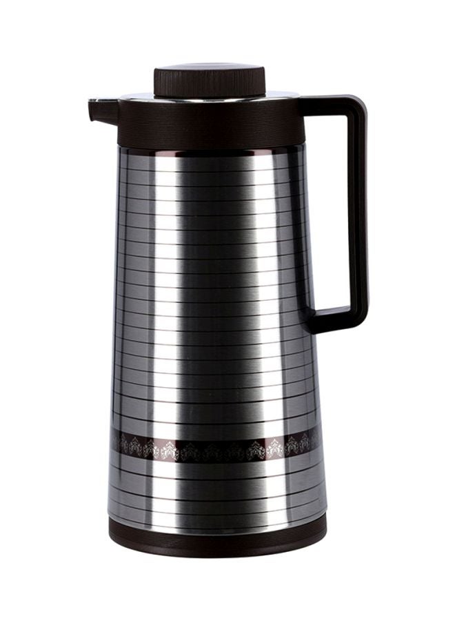 Stainless Steel Vacuum Flask Silver/Black 1.6Liters