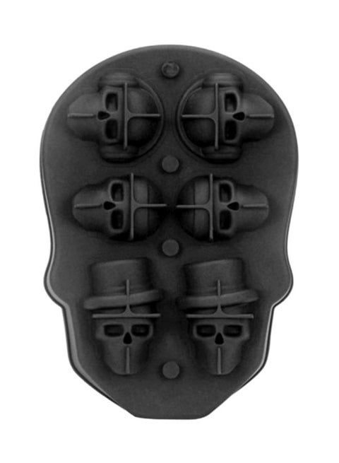Skull Shape Ice Box Black 12.7x18.2cm