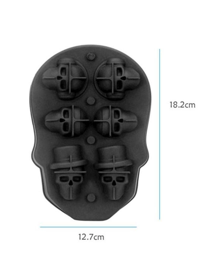 Sharpdo - Skull Shape Ice Box Black 12.7x18.2cm - Image 1