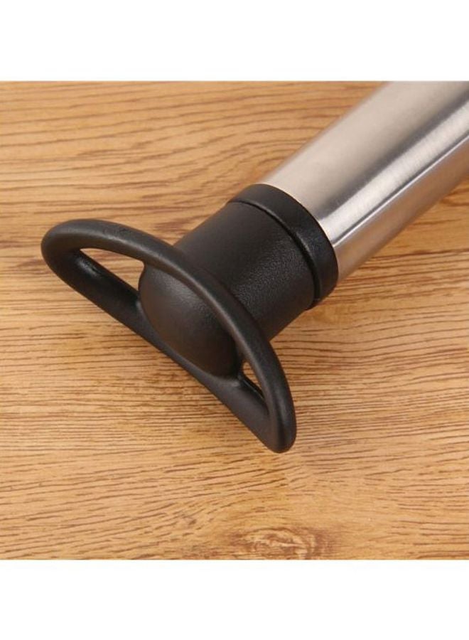 Beauenty 3-Piece Beverage Stopper With Vacuum Pump Bar Set Silver/Black 15.6centimeter - Image 4