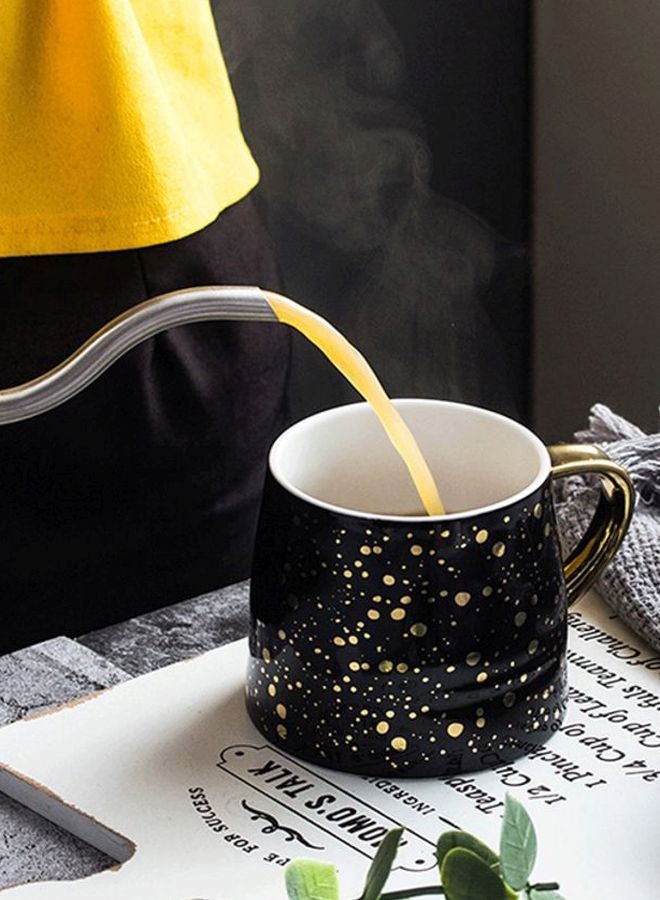 بيوينتي قدح قهوة بتصميم إبداعي أسود/ بيج/ أبيض 2x10.8سم - Image 2