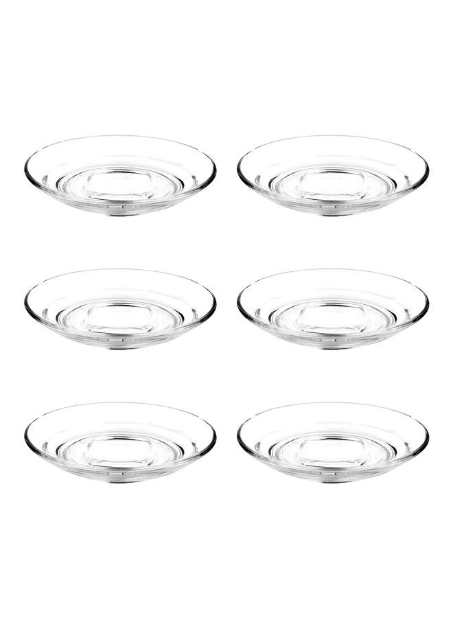 Ocean - Pack Of 6 Caffe Espresso Saucer Clear 4.75inch - Image 1