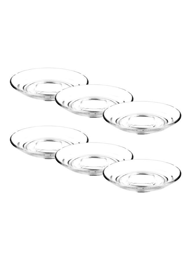 Ocean - Pack Of 6 Caffe Espresso Saucer Clear 4.75inch - Image 1