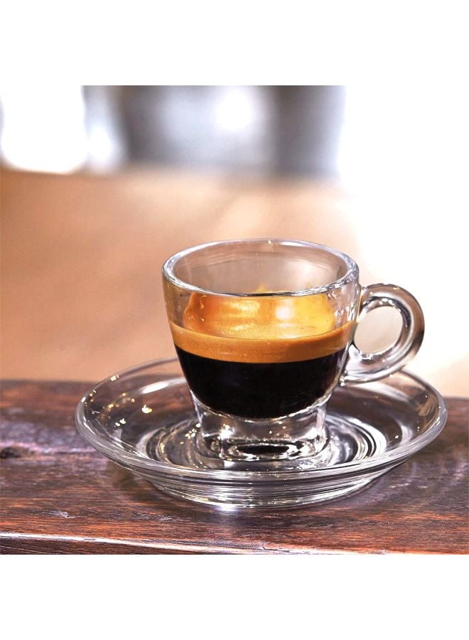 Ocean - Pack Of 6 Caffe Espresso Saucer Clear 4.75inch - Image 1
