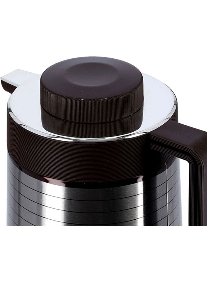 Stainless Steel Vacuum Flask Silver/Black 1.6Liters