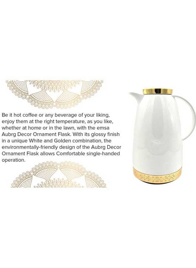 emsa Aubrg Decor Ornament Flask White/Gold 1.8Liters  - Image 2