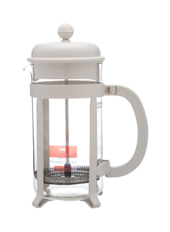 bodum - Java French Press Coffee Maker White/Clear 11.4x16.5x25.7cm - Image 1