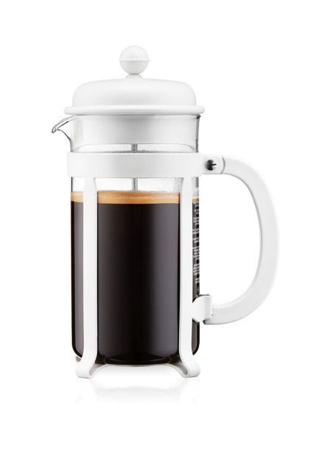 bodum - Java French Press Coffee Maker White/Clear 11.4x16.5x25.7cm - Image 1
