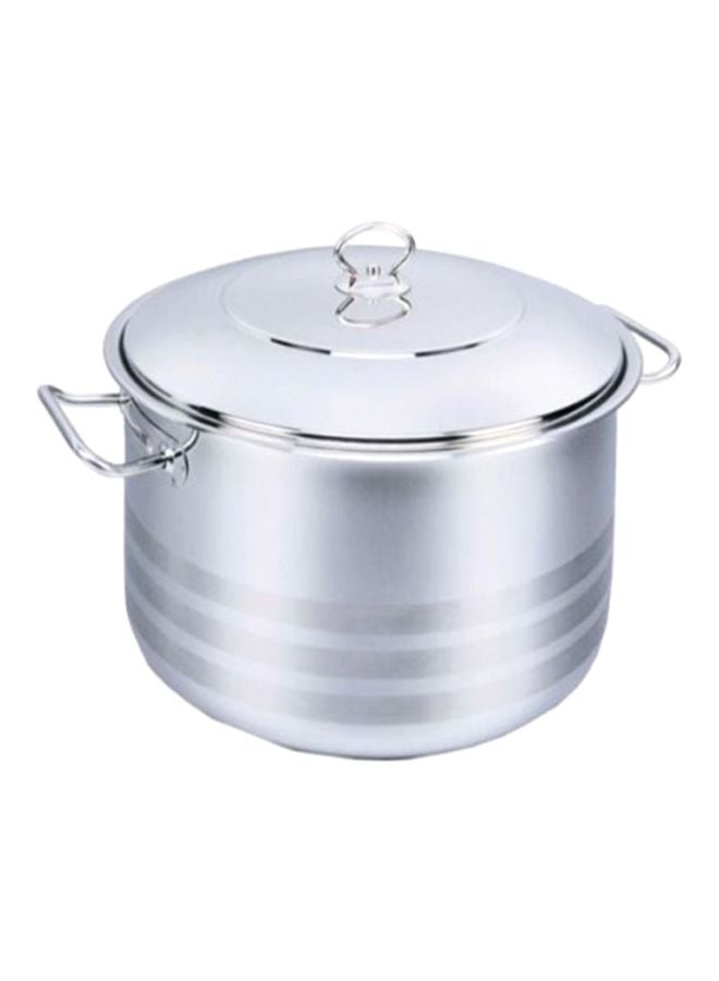 Mega Stainless Steel Casserole with Lid 28x17 cm / 10.0 l. | Silver - KA1942 Silver 10Liters