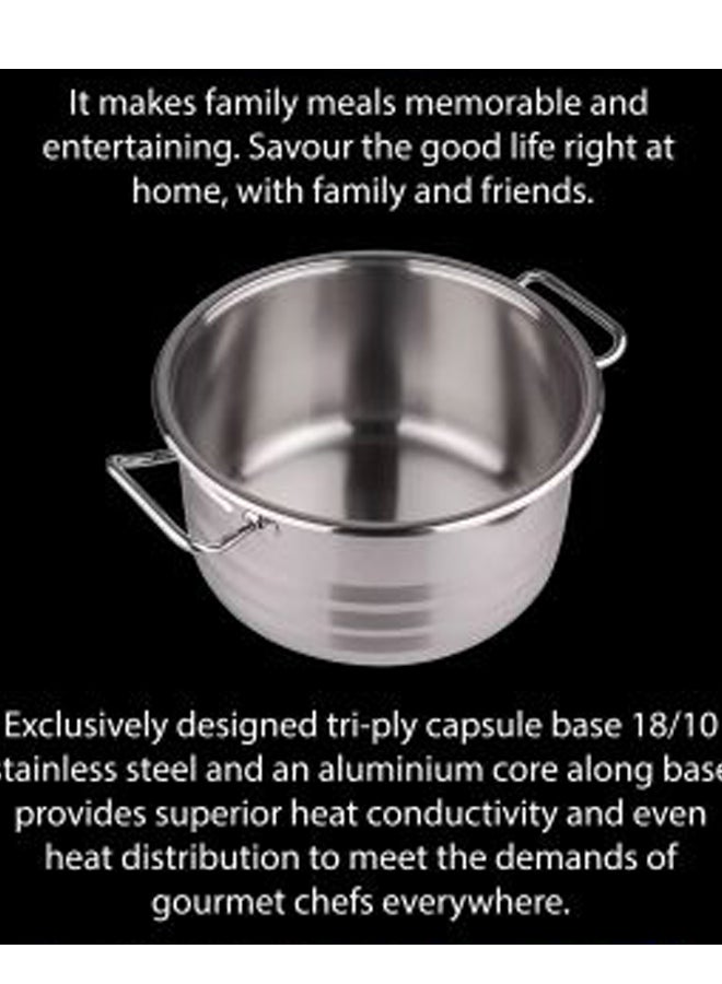 Korkmaz Casserole Pot With Lid Silver 33x50cm  - Image 2