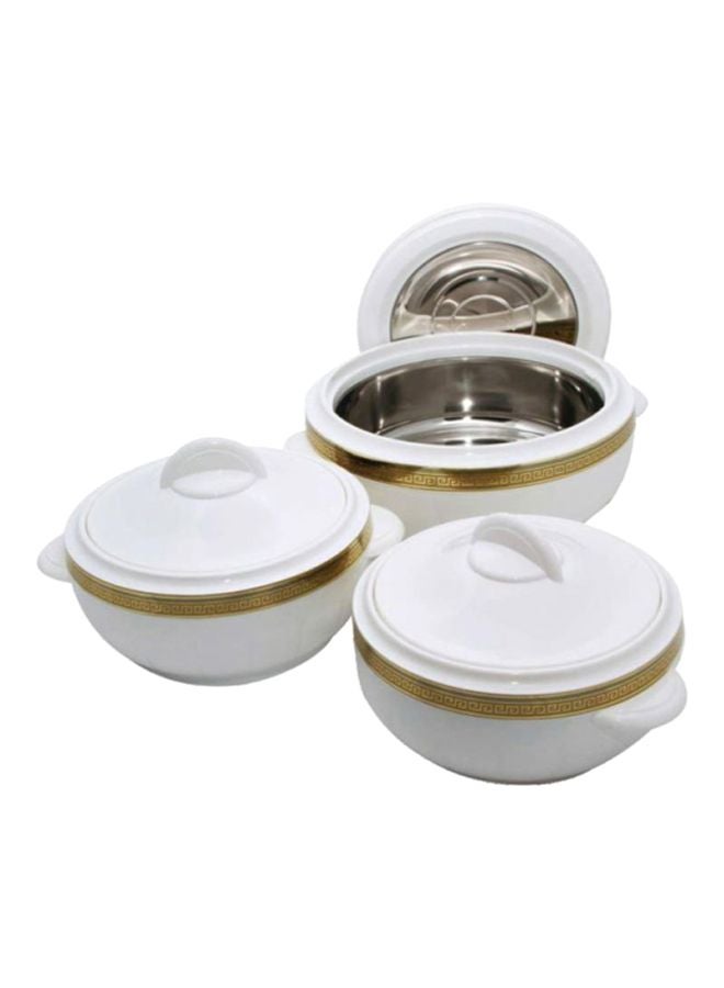 Royalford 3-Piece Casserole Set White Small Casserole 1.2, Medium Casserole 1.6, Big Casserole 2.5Liters - Image 2