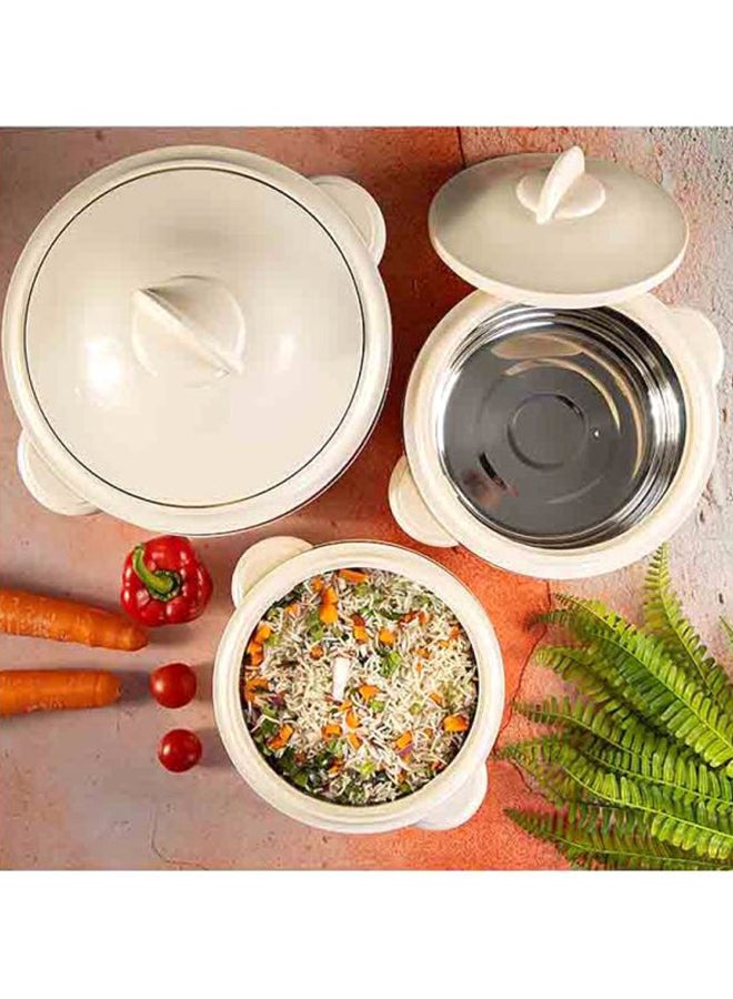 Royalford 3-Piece Casserole Set White Small Casserole 1.2, Medium Casserole 1.6, Big Casserole 2.5Liters - Image 5