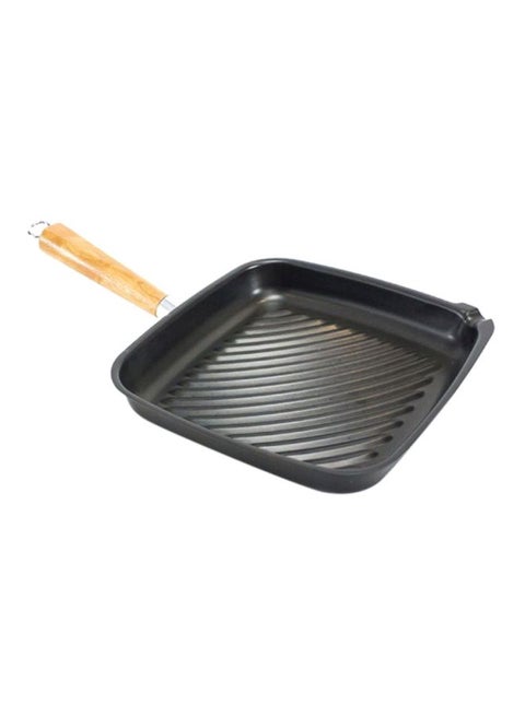 Non-Stick Square Grill Pan With Handle Black 28x26x1.5cm