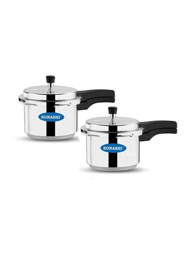SONASHI 2-Piece Pressure Cooker Set SPC-230 + SPC-230 Silver/Black 3Liters  - Image 4