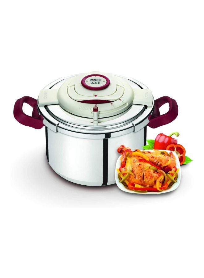 Tefal - TEFAL Pressure Cooker | Clipso + Precision 8 L | Stainless Steel | All heat sources including induction | Foldable Handles for easier storage | Made in France | 2 Years Warranty | P4411462 Red 8.0Liters - Image 1