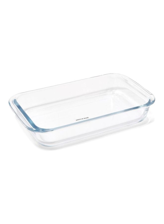 ALBERTO 3-Piece Glass Rectangular Roaster Set Clear  - Image 3