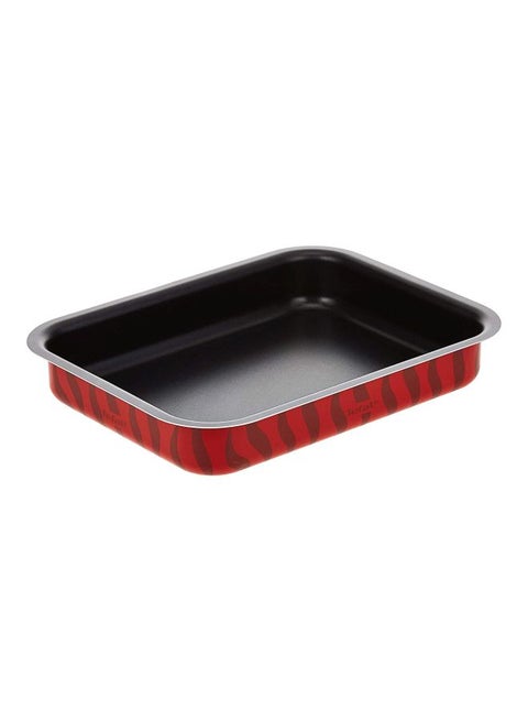 Aluminium Rectangular Roaster Black/Red 25cm