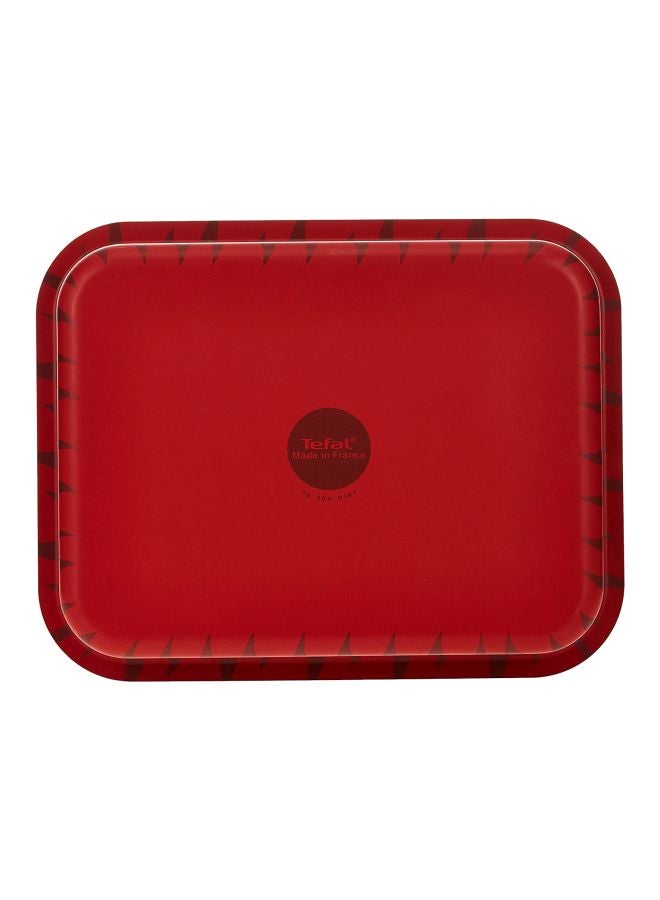 Tefal - Non-Stick Les Specilistes Rectangular Roasting Dish Red/Black 31x24cm - Image 1