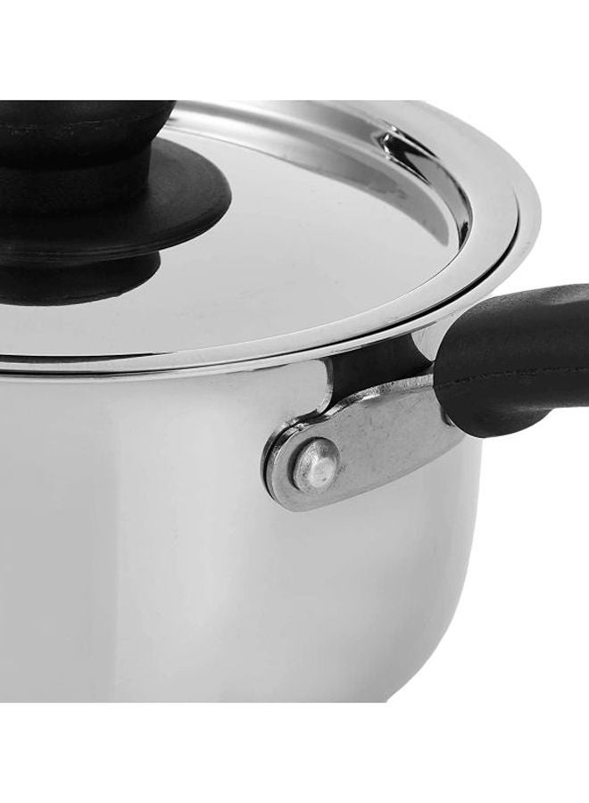 RAJ Stainless Steel Saucepan With Lid Silver 16cm  - Image 4