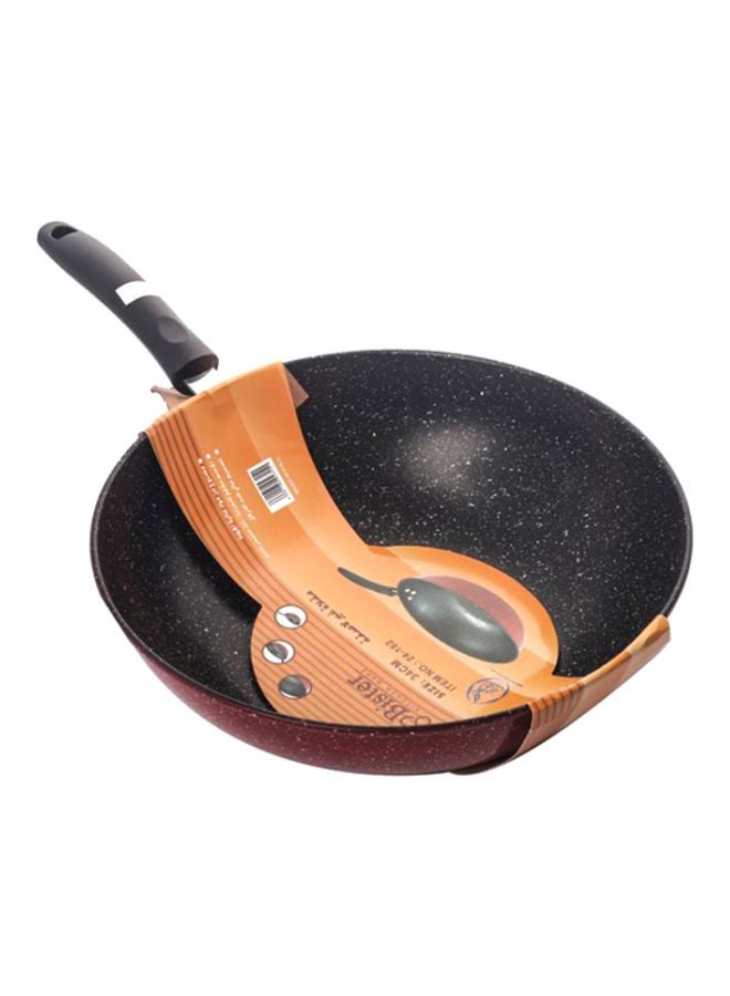 Bister Non Stick Wok Pan Black/Red 34cm - Image 1