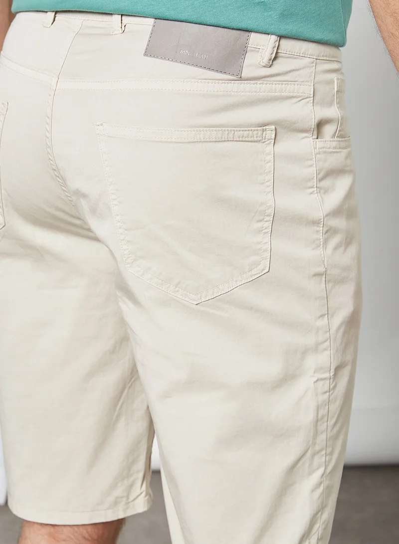 MANGO Bermuda Shorts Stone