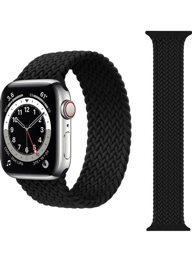 HuHa Replacement Strap Watchband For Apple Watch Series 7 45mm / 6 / SE / 5 / 4 44mm / 3 / 2 / 1 42mm Black - Image 2
