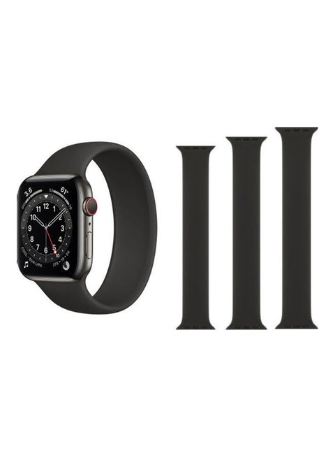 Replacement Strap Watchband For Apple Watch Series 7 41mm / 6 / SE / 5 / 4 40mm / 3 / 2 / 1 38mm Black