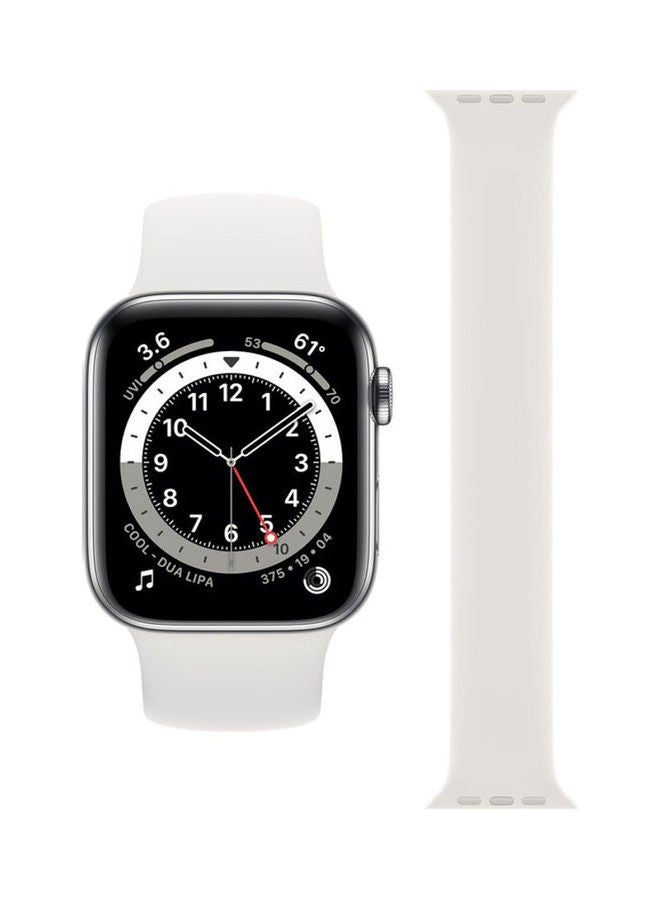 HuHa - Replacement Strap Watchband For Apple Watch Series 7 45mm / 6 / SE / 5 / 4 44mm / 3 / 2 / 1 42mm White - Image 1