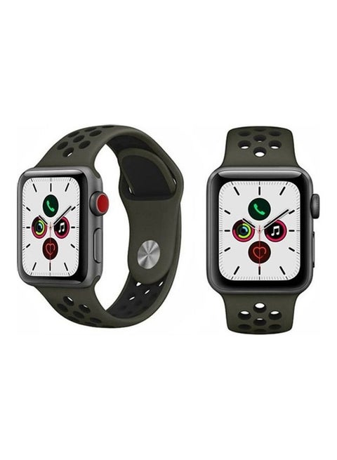 Replacement Strap Watchband For Apple Watch Series 7 41mm / 6 / SE / 5 / 4 40mm / 3 / 2 / 1 38mm Dark Olive