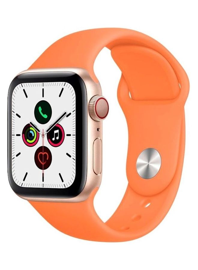 HuHa Replacement Strap Watchband For Apple Watch Series 7 45mm / 6 / SE / 5 / 4 44mm / 3 / 2 / 1 42mm Orange - Image 1