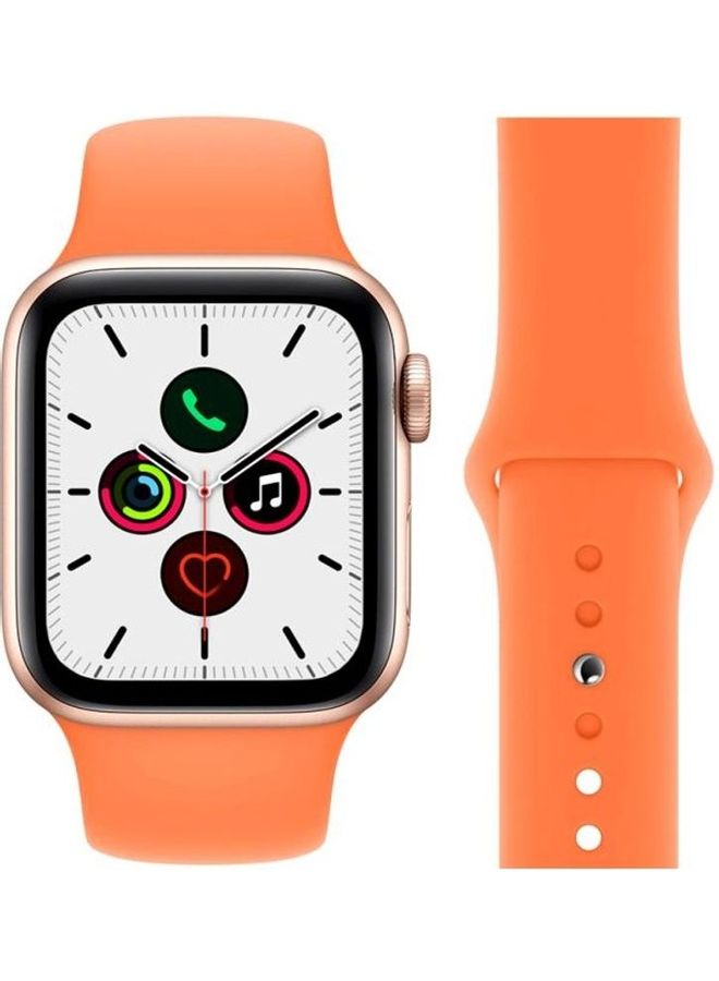 HuHa Replacement Strap Watchband For Apple Watch Series 7 45mm / 6 / SE / 5 / 4 44mm / 3 / 2 / 1 42mm Orange - Image 2