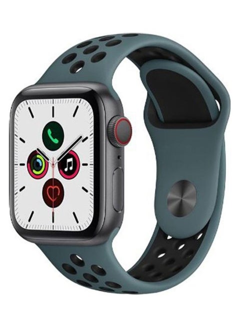 Replacement Strap Watchband For Apple Watch Series 7 45mm / 6 / SE / 5 / 4 44mm / 3 / 2 / 1 42mm Teal/Black